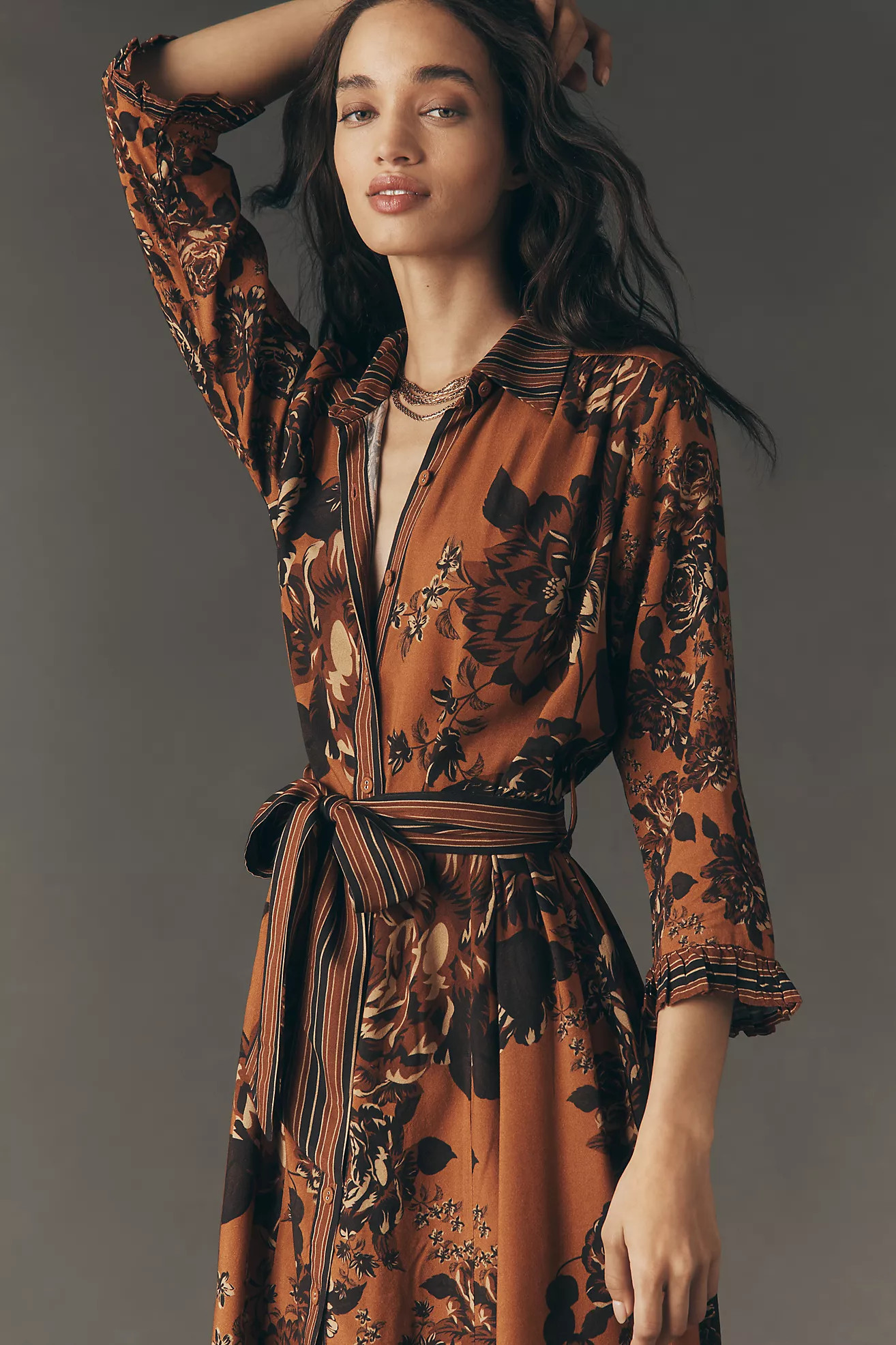 Conditions Apply Irwania Midi Shirt Dress | Anthropologie (US)