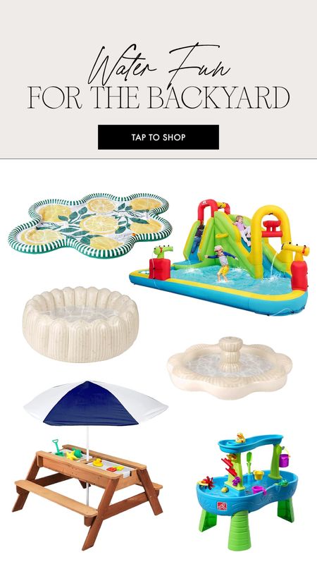 Our water faves for the backyard to stay cool! ⛱️🩵 Ollie loves the little pools and splash pads we have from Minnidip! Also the large bounce house/water slide is always a huge hit ☀️

Water fun, family backyard fun, toddler favorites, Minnidip x target, Amazon finds, summer favorites, summer backyard fun, toddler water tables 

#LTKkids #LTKSeasonal