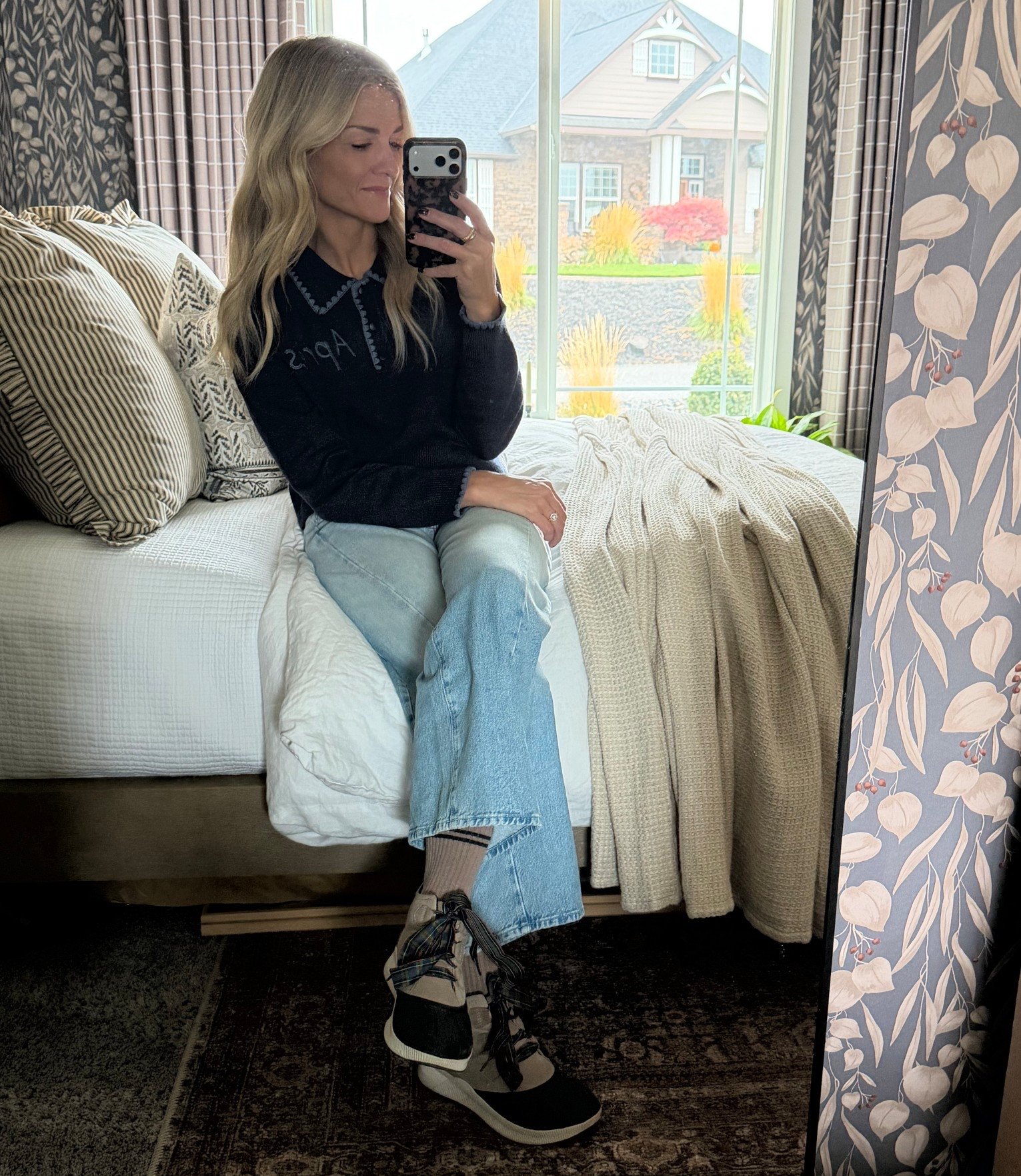 Christmas decor planning in the guest room today with the cutest new Apres sweater I just got from Bohme. I’m wearing my normal size small.

#LTKdayinmylife #LTKStyleTip #LTKOver40