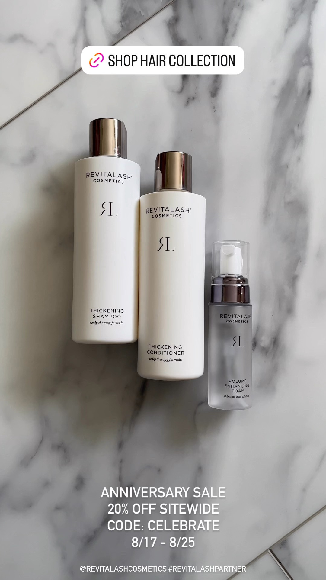 I’ve been using RevitaLash Cosmetics’ Volumizing Hair Collection for over a year now and have switched over completely aside from my purple shampoo. I was struggling with thinning hair and the Volume Enhancing Foam has totally transformed my hair! My hair appears thicker and fuller. My scalp health has also transformed and is much healthier. If you’re experiencing thinning, brittle, dry or damaged hair, I highly recommend trying this hair trio. My hair has never felt better! Use code: CELEBRATE for 20% off! @revitalashcosmetics #revitalashpartner 
 
Hair products, shampoo, conditioner, sale, RevitaLash Cosmetics, The Stylizt 



#LTKFindsUnder100 #LTKSaleAlert #LTKBeauty