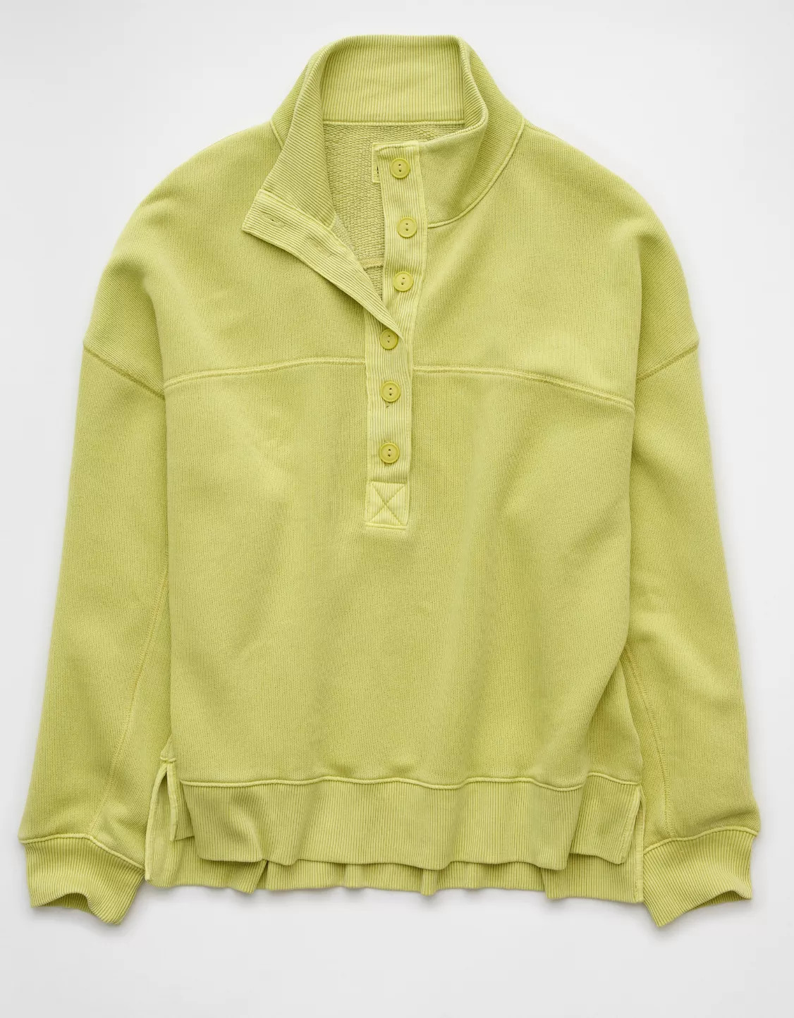 AE Big Hug Henley Sweatshirt | American Eagle Outfitters (US & CA)