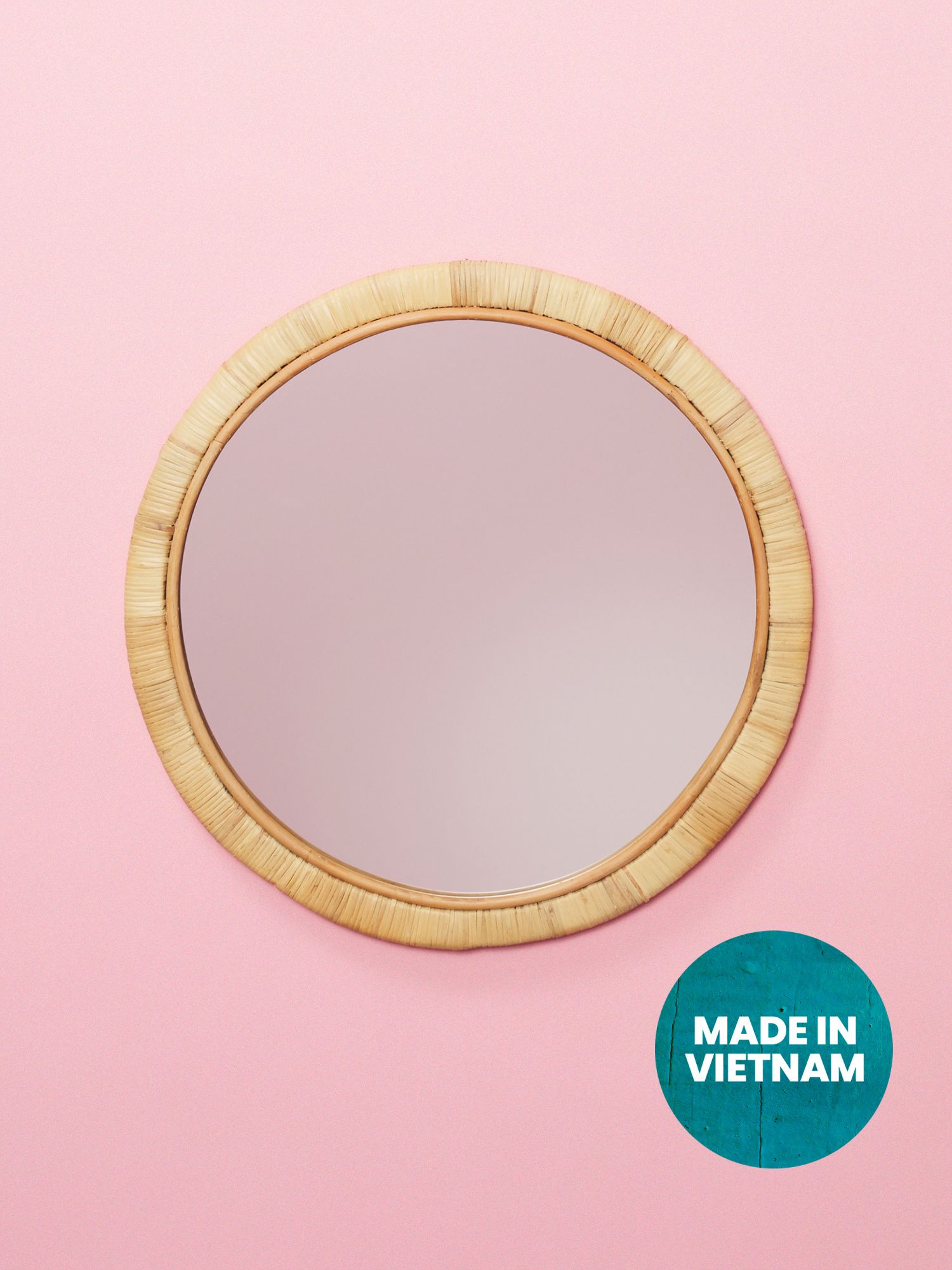 24in Round Rattan Wrapped Mirror | Living Room | HomeGoods | HomeGoods