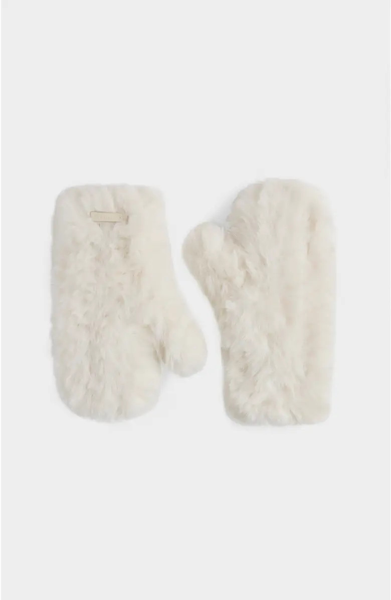 Eloise Knit Faux Fur Mittens | Nordstrom