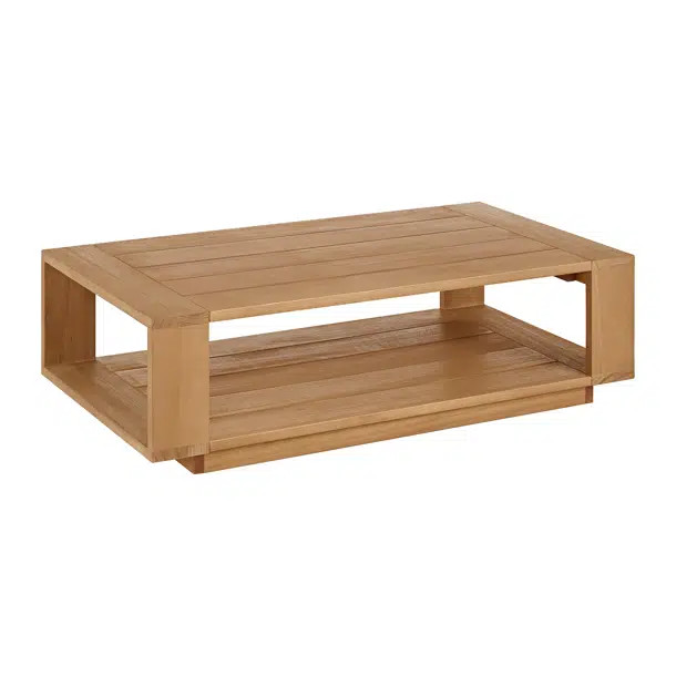 Shay 48" Outdoor Coffee Table In Oiled Eucalyptus | AllModern