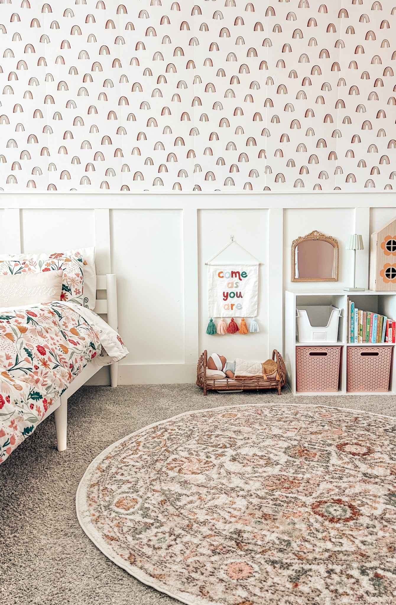 Toddler room, big girl bed, kids room, kid bedroom, kids room wallpaper, peel and stick wallpaper, girls room, boho room

#LTKHome #LTKBaby #LTKKids