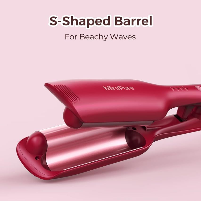 Hair Waver Iron Beach Waver Wand Hair Crimper Hair Waver Barrel Curling Iron 1 Inch PTC Heater Auto  | Amazon (US)