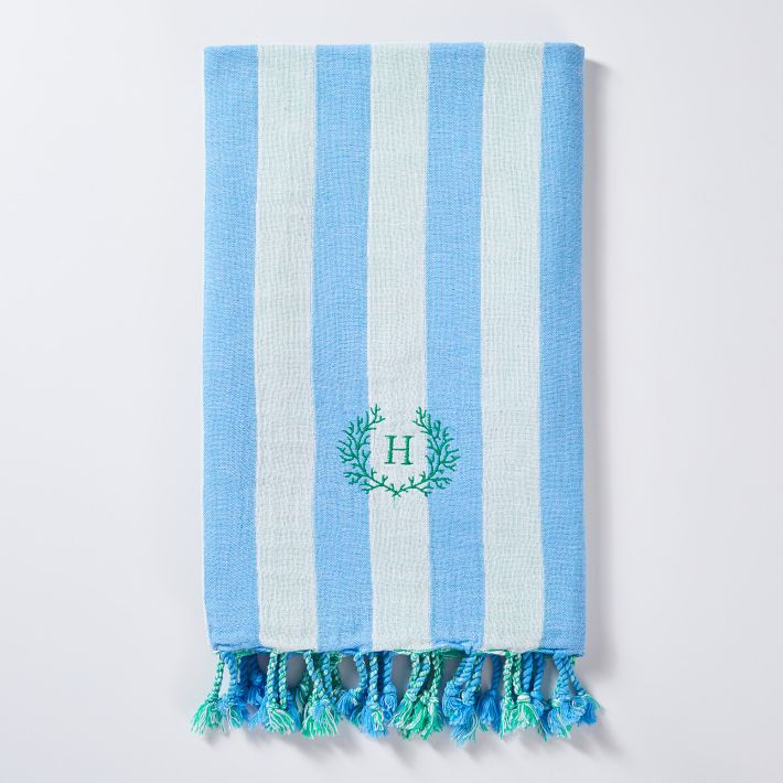 Cabana Stripe Lightweight Reversible Turkish Towel | Mark and Graham