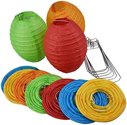 Paperlanternstore.com 4 Inch Multi-Color Kawaii Unique Shaped Paper Lantern (10-PACK) | Amazon (US)