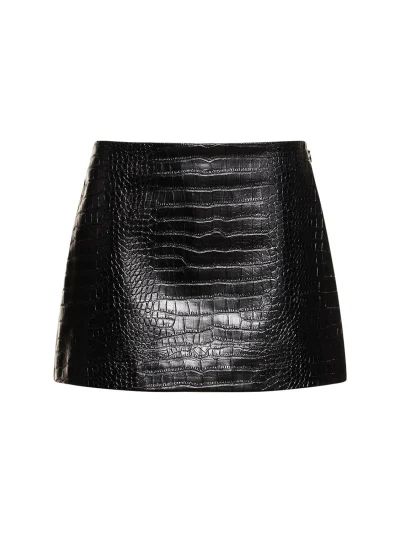 Mary croc effect faux leather mini skirt | Luisaviaroma