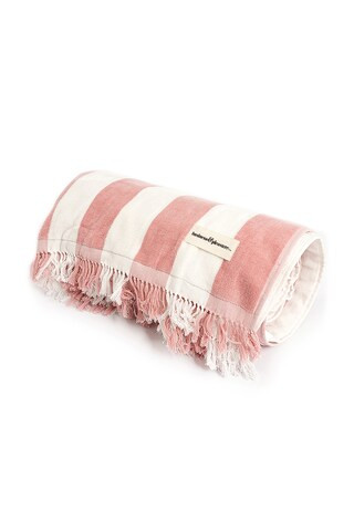 Holiday Blanket in Crew Pink Stripe | Revolve Clothing (Global)