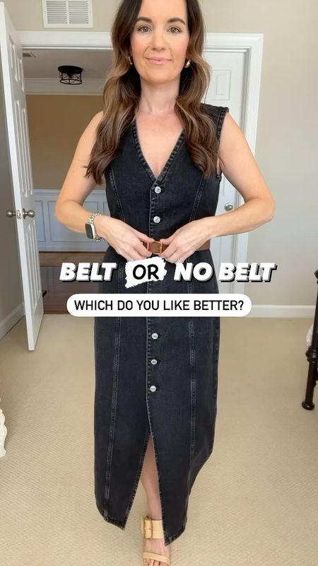 Belt or No belt? 

Dress is Abercrombie and fits tts. I’m 5’3 and wearing size small. 
Belt is also Abercrombie.
Heels are from target and they are very comfortable.


#LTKfindsunder50 #LTKfindsunder100 #LTKstyletip