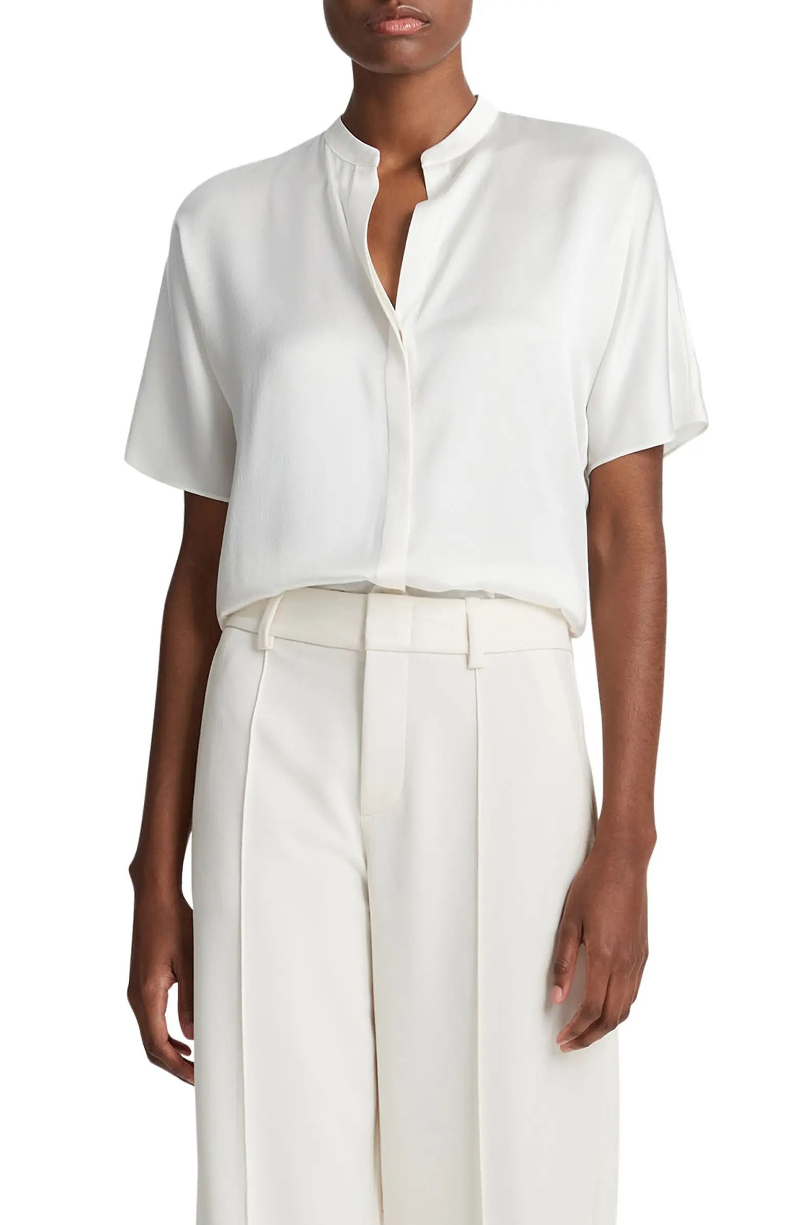 Dolman Sleeve Silk Button-Up Shirt | Nordstrom