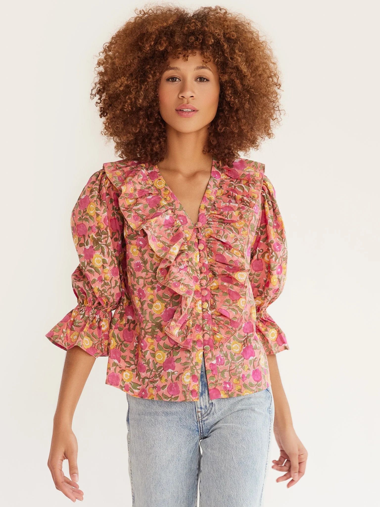 Shop Mille - Hanna Top in Passionfruit | Mille