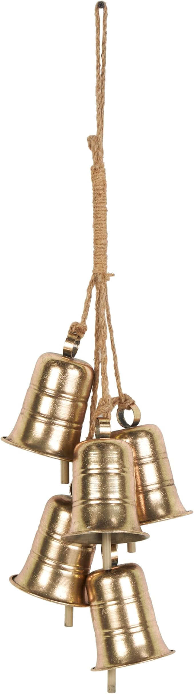 Deco 79 Metal Indoor Outdoor Decorative Bells Cluster Meditation Bell with Jute Hanging Rope, Cow... | Amazon (US)