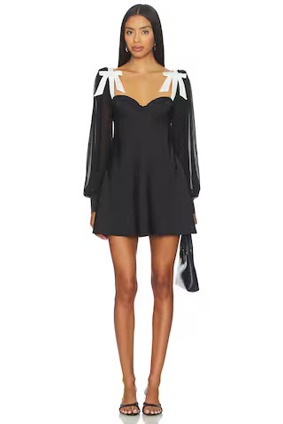 MAJORELLE Baylee Mini Dress in Black from Revolve.com | Revolve Clothing (Global)