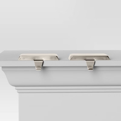 2pk Christmas Stocking Holder Matte Silver - Wondershop™ | Target