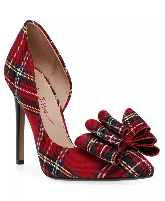 Betsey Johnson Women's Prince-P Bow Pumps  | Plaid Shoes | Christmas Shoes  | Macys (US)