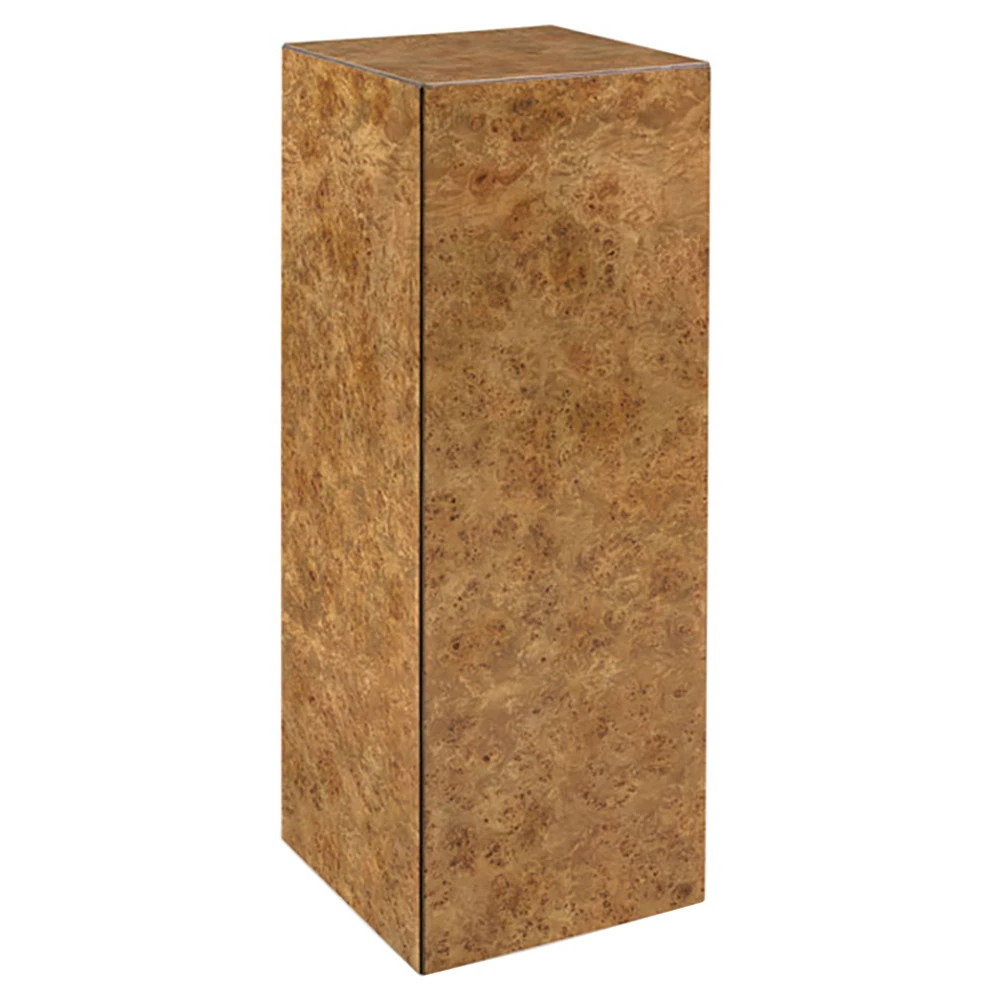 Ingrid Moden Classic Natural Mappa Burl Plinth Pedestal - 36" | Kathy Kuo Home