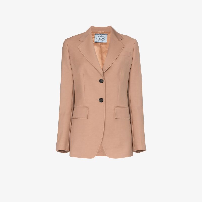 Prada fitted wool button sleeves blazer | Browns Fashion