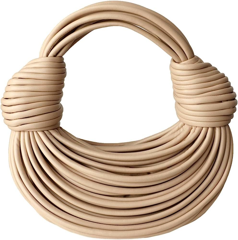 MMKJHNBHQ Bread Knotted Bag Special-Interest Design Fashion Handbag Hand-Held Bag Hand-Woven Nood... | Amazon (US)