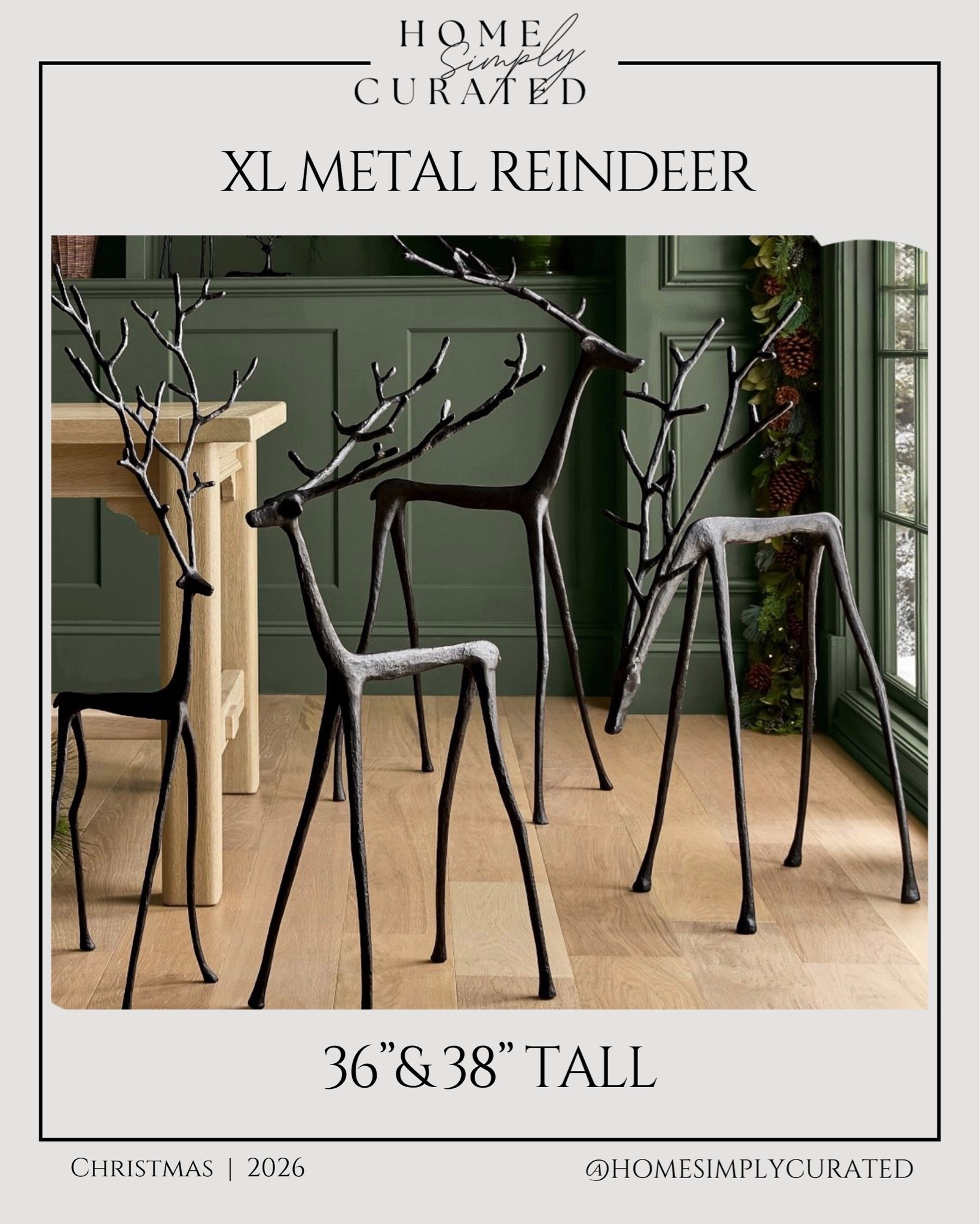 Brand new!! The viral pottery barn metal reindeer now come in XL sizes! They are 36” and 38” tall! 

Viral metal reindeer

#LTKHome #LTKSeasonal