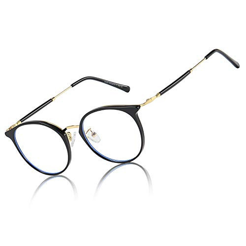 DUCO Blue Light Glasses for Women Men Blue Ray Blocking Glasses Computer Glasses for Teens Retro Round Eyeglasses W013 | Amazon (US)