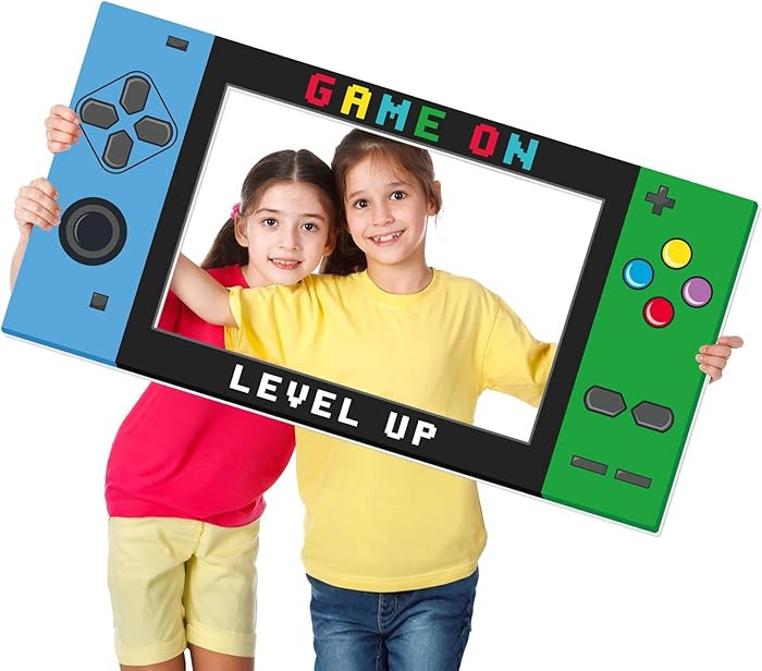 Video Game Photo Props Gaming Party Props Level Up Birthday Decoration Handheld Gaming Theme Deco... | Amazon (US)
