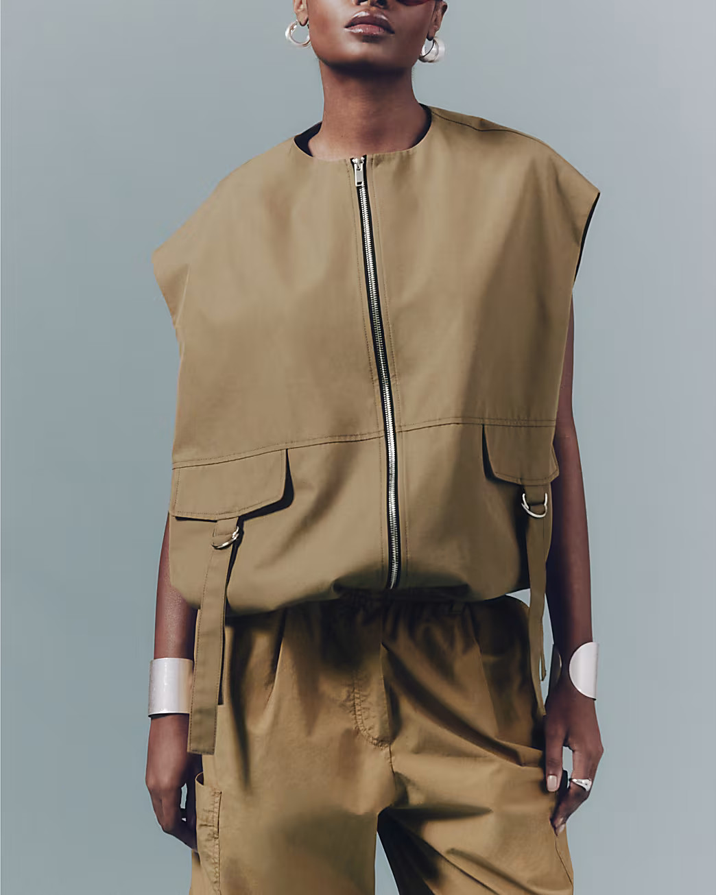 Beige Bubble Hem Gilet | River Island UK & IE