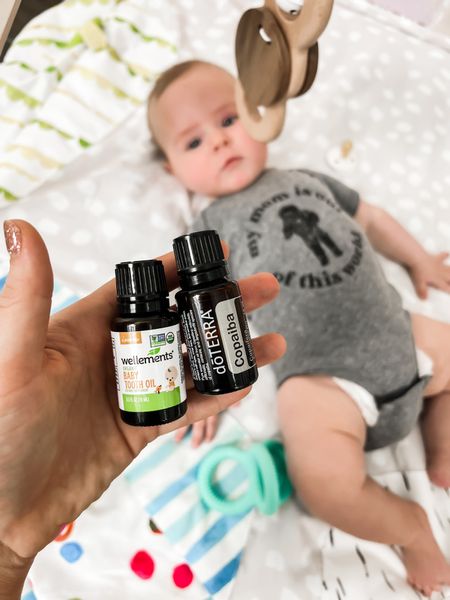 Teething Oils options:

 1. Wellements oil- just a couple drops on your fingers and rub on gums

 2. copaiba oil- Put a little bit of fractionated coconut oil on a clean finger, add one drop of copaiba oil, and rub on the baby’s gums. Or you can make a mixture in an oil roller, either leave the roller on or take it off. 

3. oils for a roller: 3 drops lavender, 2 drops frankincense, 1 drop roman chamomile, Fractionated Coconut Oil. 
instructions: Add the essential oils to a 10mL roller bottle and top off with fractionated coconut oil. 
how to use it:
Apply to the baby’s jawline.  Applying regularly is key when using oils!  You can apply this often, depending on the fussiness of the baby.  I like to roll it on several times throughout the day, and I will reapply if the baby wakes up overnight.






#LTKbaby