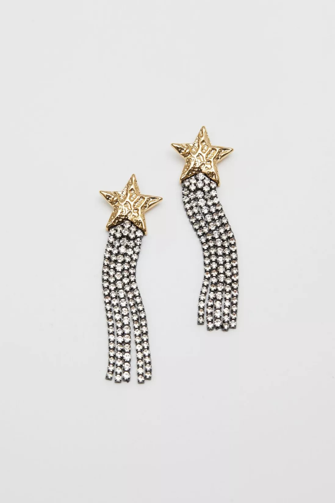 Jewellery | Two Tone Crystal Molten Star Shower Drop Earrings | Mood | Nasty Gal UK (+IE)