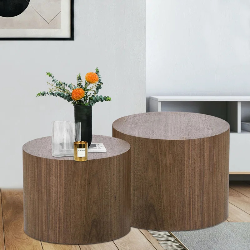 Alvertia Modern Wood Coffee Table set , End table, side table,Ottoman,nesting table | Wayfair North America