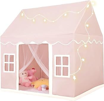 Kids Tent, Kids Play Tent with Mat,Indoor Toddler Play Tent for Kids, Indoor Playhouse with Star ... | Amazon (US)