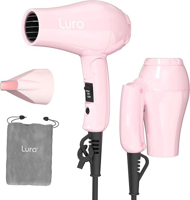 Foldable Travel Hair Dreyr Mini:Dual Voltage Small Lightweight Blow Dryer for International Trave... | Amazon (US)