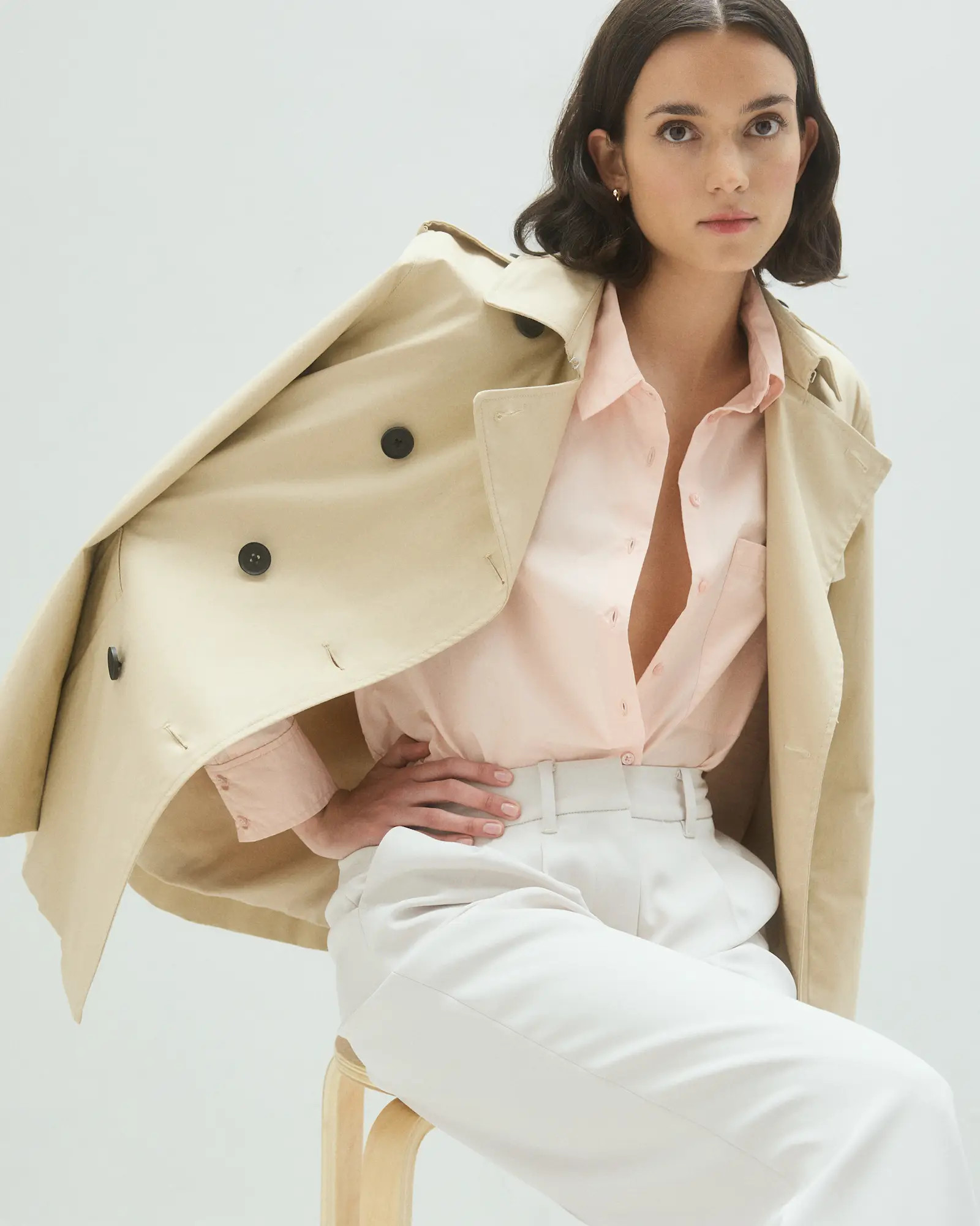 Comfort Stretch Short Trench Coat | Quince
