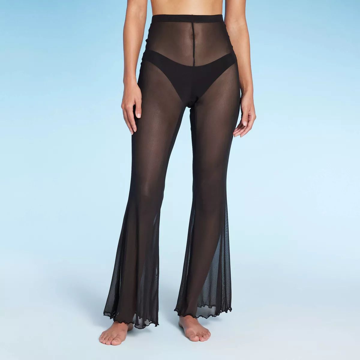Women's Mesh High Waist Flare Cover Up Pants - Wild Fable™ | Target