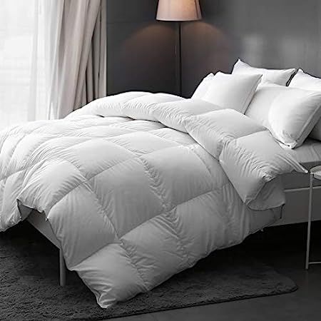 DWR Lightweight Goose Feather Down Comforter King - 100% Skin-Friendly Cotton, Summer Warm Weather B | Amazon (US)