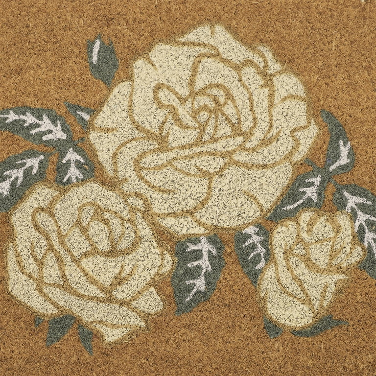 My Texas House Multi Dainty Rose Outdoor Coir Mat, 18" x 30" | Walmart (US)