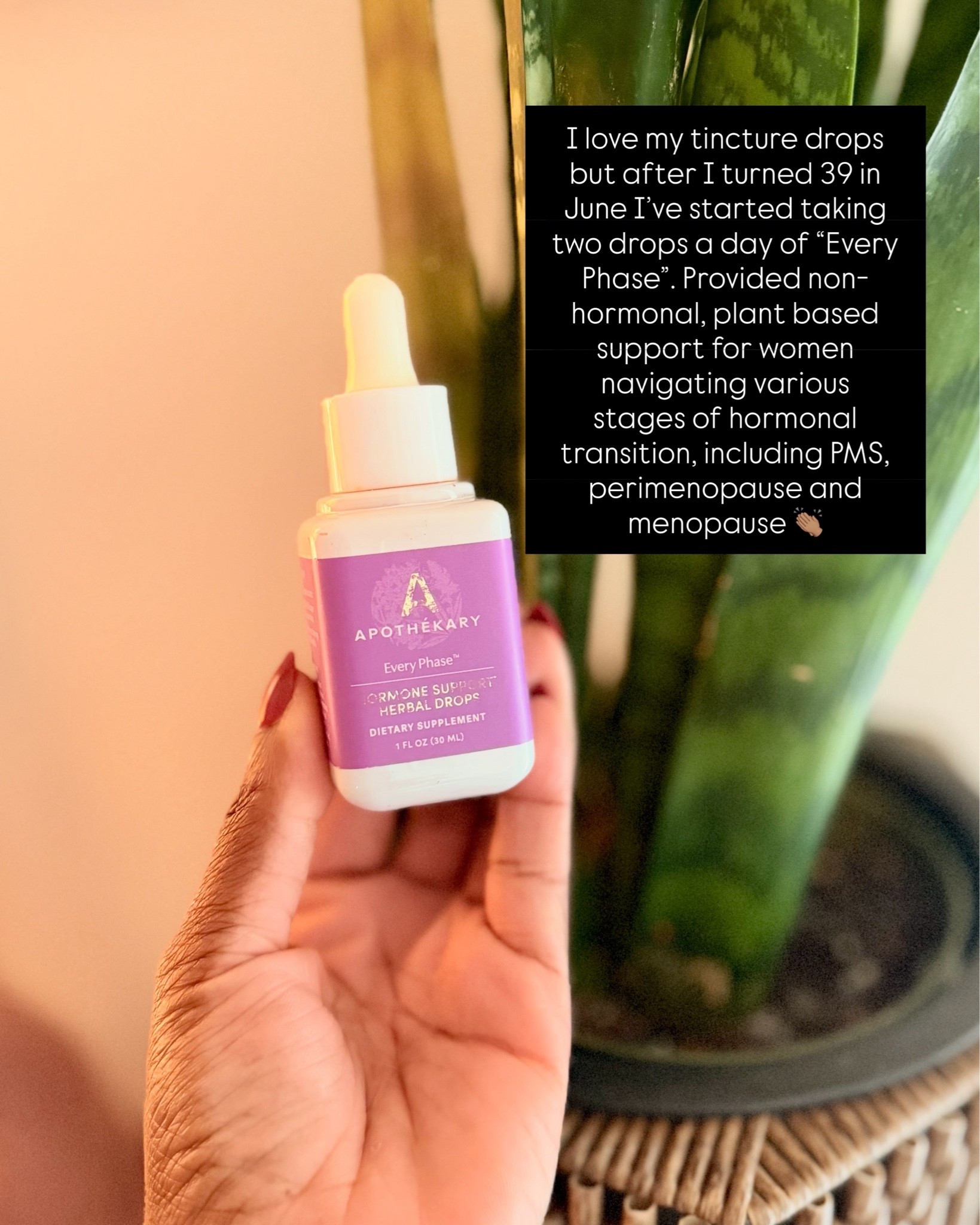 Looking for support during a certain hormonal phase? You’ll love these herbal tincture drops from Apothékary!
