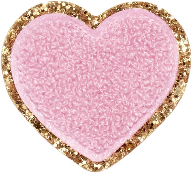 Flamingo Glitter Heart Patch | Embroidered Patch - Stoney Clover Lane | Stoney Clover Lane