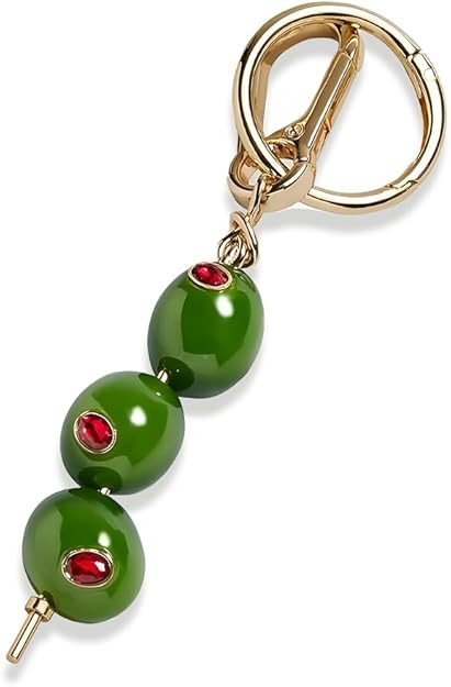 3D Olive Keychain – Funny Olives Keyring Fruit Acrylic Pendant with Red Pimento Cute Bag Charm ... | Amazon (US)