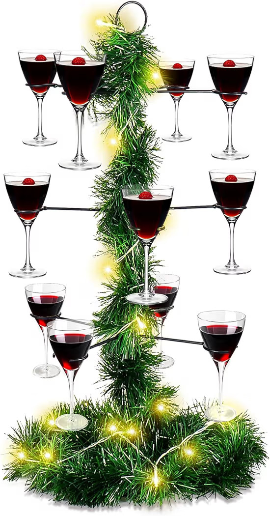 Cocktail Tree Stand, Graduation Tree Drink Holder, 3 Tier - 12 Holders for Champagne, Martini, Ma... | Amazon (US)