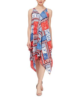 Bandana-Print Handkerchief-Hem Dress | Macys (US)