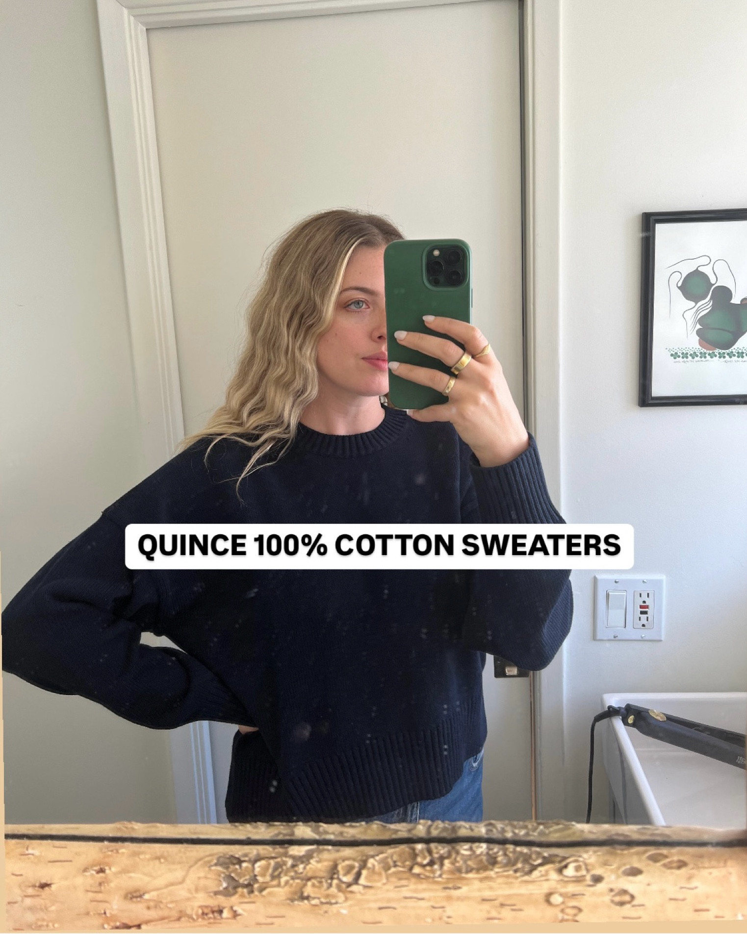 100% cotton fall sweater from Quince, also linked a cardigan I liked from there as well! I sized up for a little more oversized fit — this is the navy!

#LTKFindsUnder50 #LTKFindsUnder100