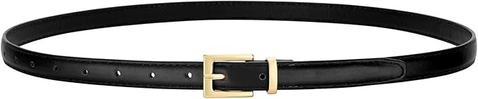 VONMELLI Leather Thin Belts for Women, Fashion Women's Skinny Belts Thin Ladies Belts for Jeans D... | Amazon (US)