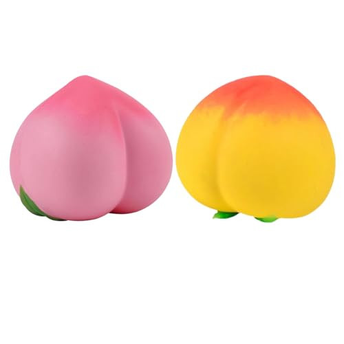 Peach Squishy, Peach Squishies Slow Rising Realistic Peach Shaped Fruit Squeeze Stress Ball Relief Toy (2pcs) | Amazon (US)