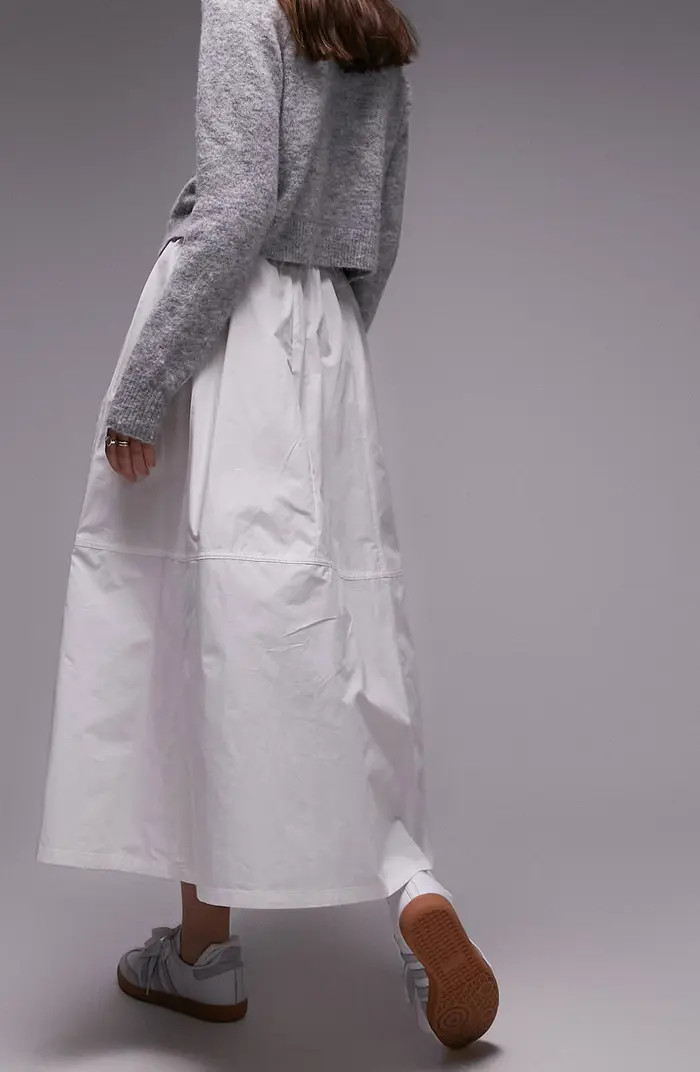 Cotton Poplin Midi Skirt | Nordstrom