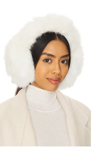 Faux Fur Earmuffs in Ivory | Revolve Clothing (Global)