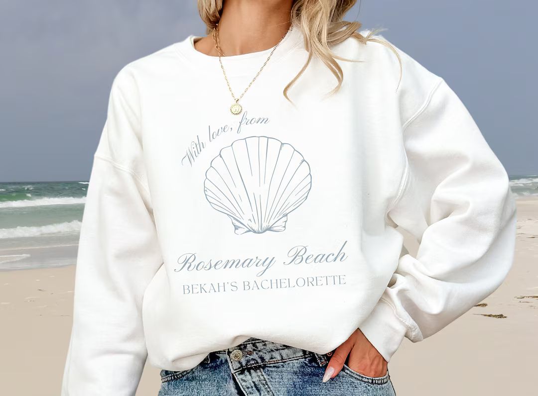 Custom Bachelorette Party Sweatshirt, Bridal Party Gift, Coastal Bachelorette, Last Toast on the ... | Etsy (US)