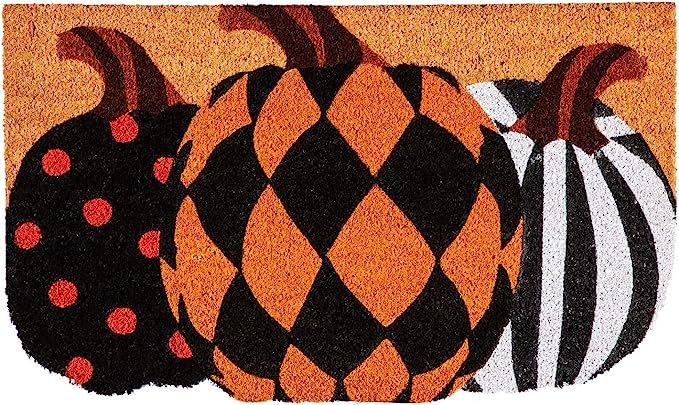 Evergreen Flag Beautiful Autumn Patterned Pumpkins Shaped Coir Doormat - 30 x 1 x 18 Inches Fade ... | Amazon (US)