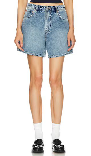 Reggie Mid Rise Long Mom Short in Rolling Hills | Revolve Clothing (Global)